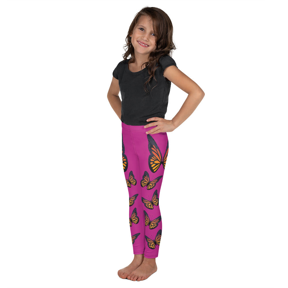 Monarch Butterfly Purple Kid's Leggings