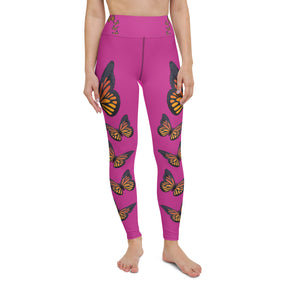 Monarch Butterfly Purple Yoga Leggings