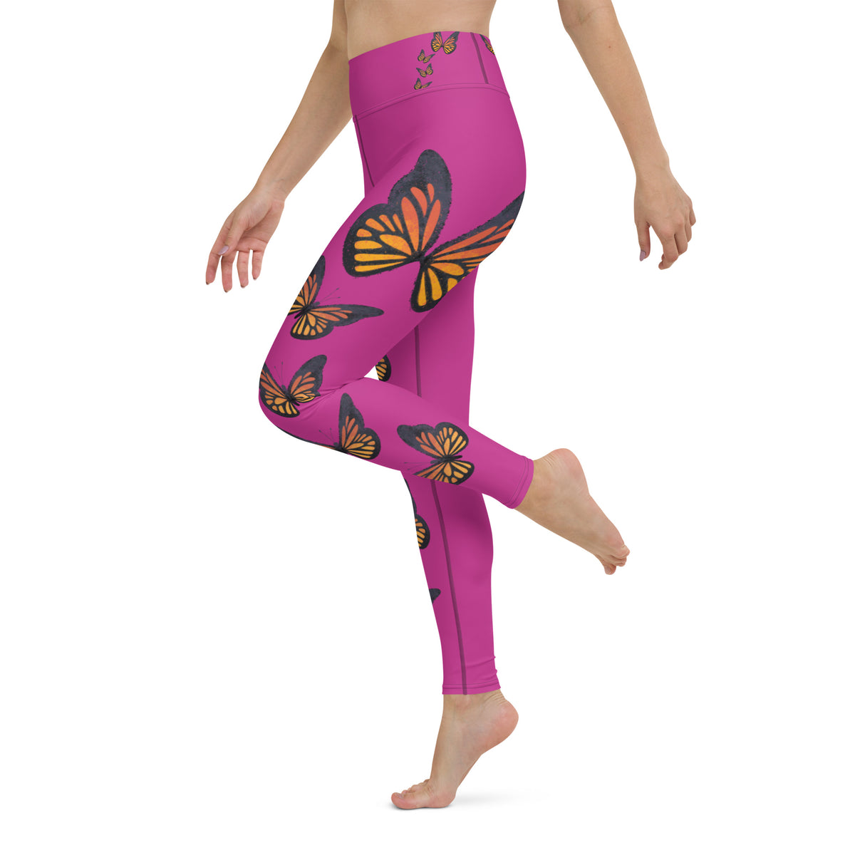 Monarch Butterfly Purple Yoga Leggings