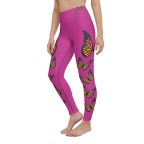 Monarch Butterfly Purple Yoga Leggings