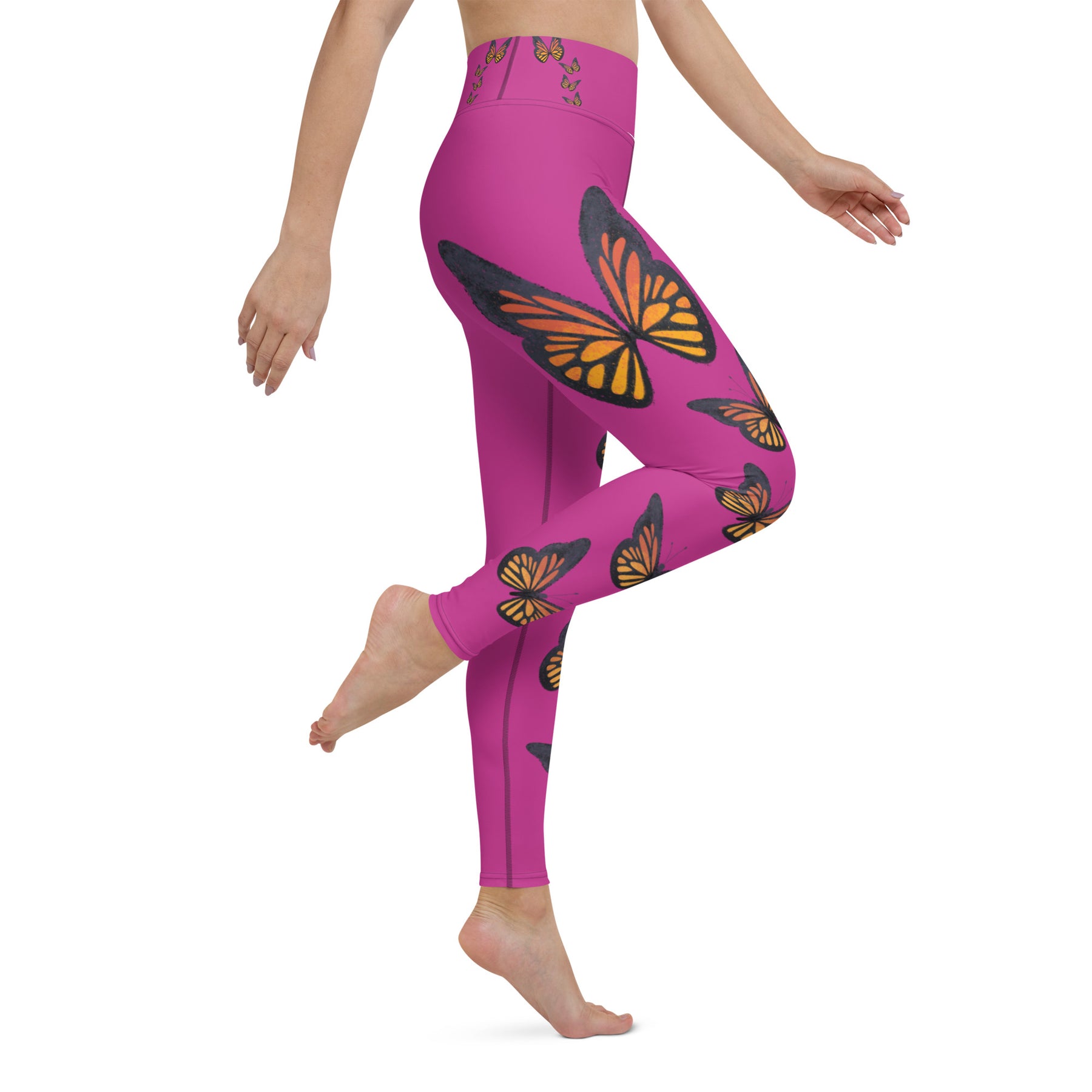 Monarch Butterfly Purple Yoga Leggings