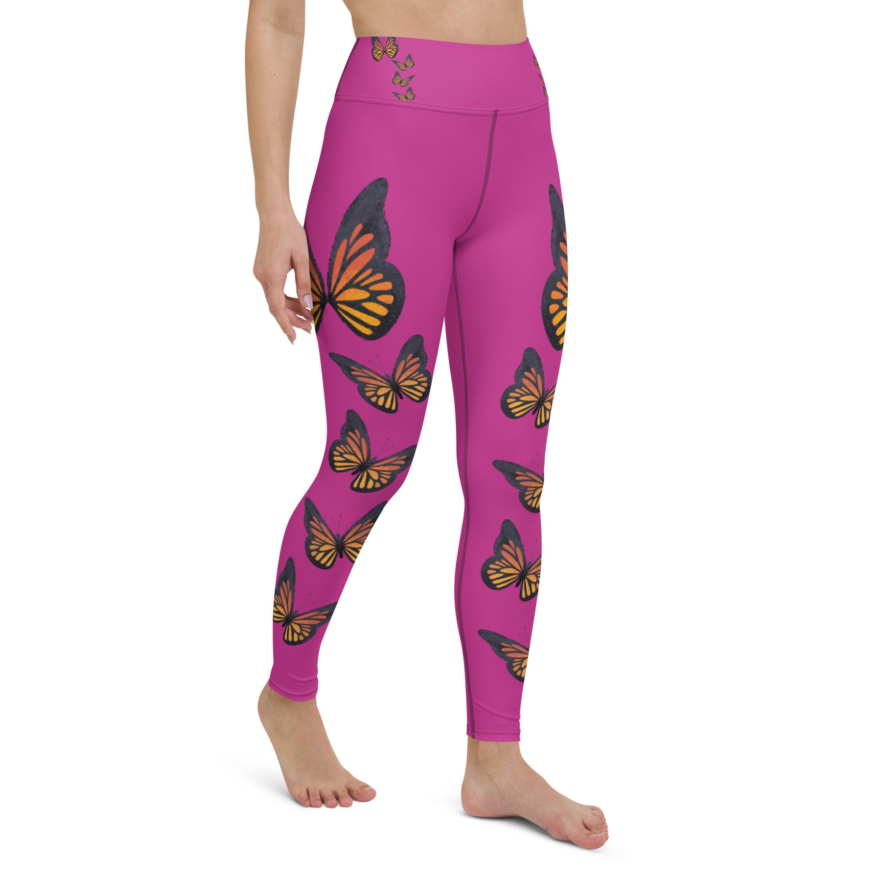 Monarch Butterfly Purple Yoga Leggings