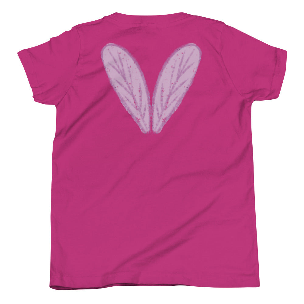 Honey Bee Wings Youth Short Sleeve T-Shirt