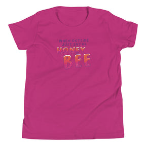 Honey Bee Wings Youth Short Sleeve T-Shirt